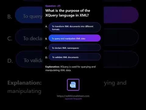 What is the purpose of the XQuery language in XML #xml