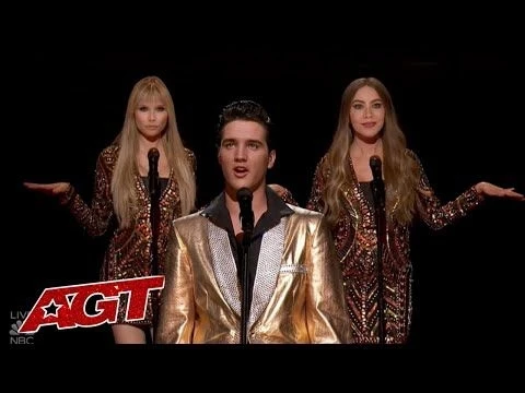 ELVIS Comes Alive To Sing with Simon Cowell, Sofia Vergara and Heidi Klum on America#39;s Got Talent!