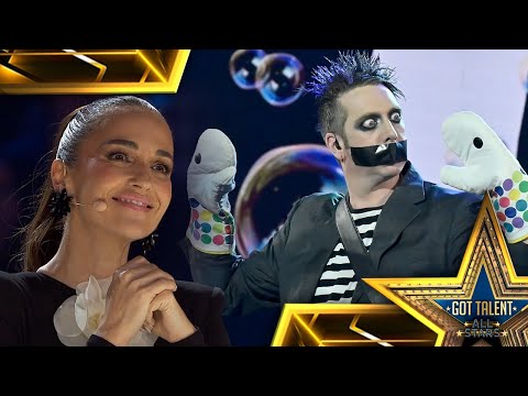 TAPE FACE enamora al jurado SIN DECIR UNA PALABRA | Audiciones 01 | Got Talent: All-Stars 2023