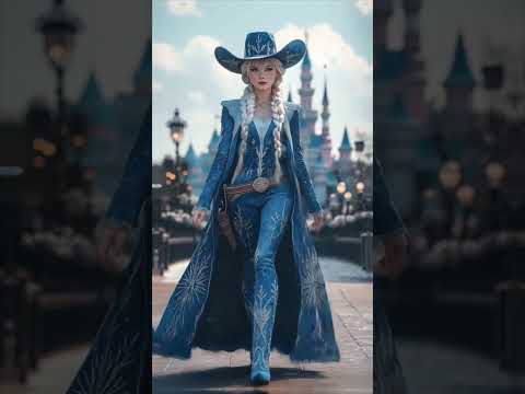 Disney Princesses as Cowgirls #aiedits #aifusion #midjourney #aiart