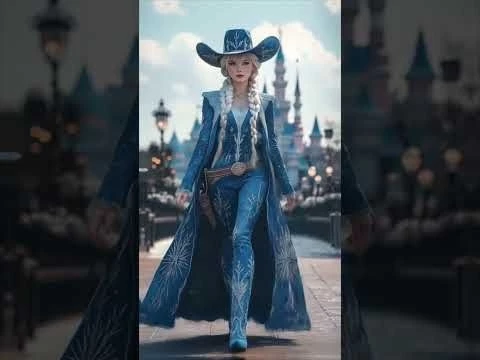 Disney Princesses as Cowgirls #aiedits #aifusion #midjourney #aiart