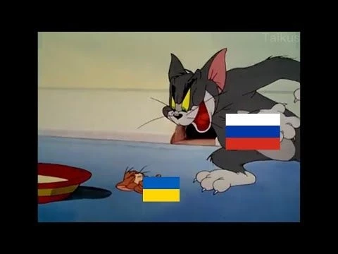 Ukrainian Russian War: Tom and Jerry meme