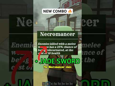 NECROMANCER CLASS + JADE SWORD COMBO IN DEAD RAILS #roblox