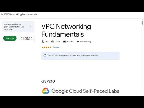VPC Networking Fundamentals | GSP210 [2025] | 1st Lab of 7th GAME: Arcade NetworkSkills