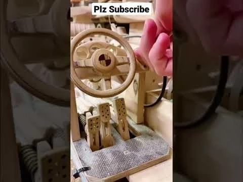 Wooden BMW car engine start, like a real car| amazing wood work #shorts