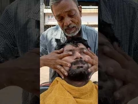 $1 Indian Street Face Cleaning #asmr #satisfying #facemassage #headmassage #relaxing