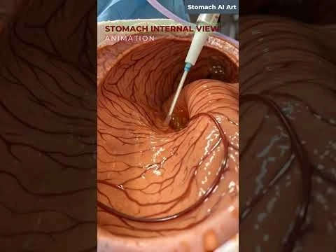 Stomach Internal View Animation | Digestive System | Human Anatomy | Stomach AI Art | 02
