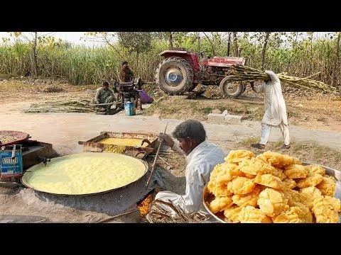 Let#39;s Visit a Farmer#39;s Sugar Factory | Process of Brown Sugar | Jaggery Making in Sugarcane Fields