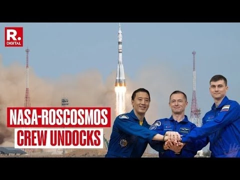 NASA LIVE: NASA Astronaut And Roscosmos Cosmonauts Undock From ISS | Space Station