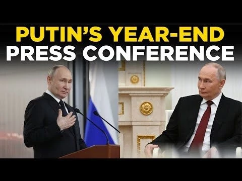 Putin Press Conference LIVE: Vladimir Putin Reviews Ukraine Peace Deal and Annual Achievements