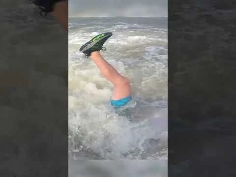 when you get too confident around big waves... #shorts