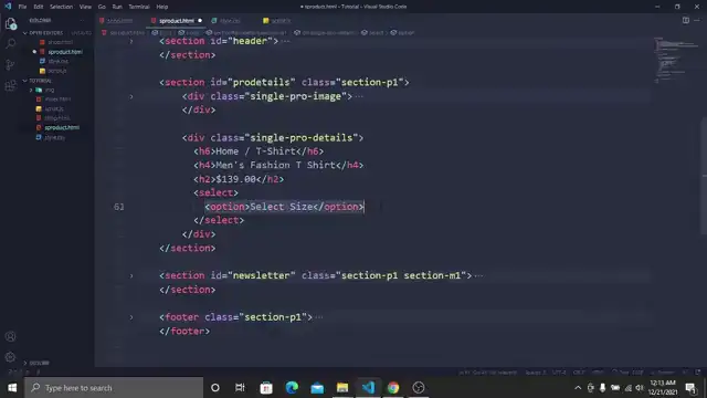 Build and Deploy Ecommerce Website With HTML CSS JavaScript   Responsive Shopping Website Part