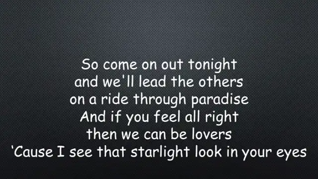 George Benson Give Me The Night Lyric